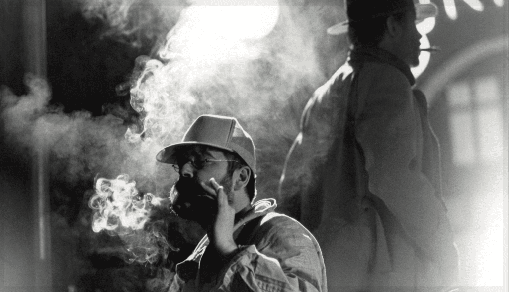 Vytautas Kernagis ir Juozas Budraitis kino filme „Kažkas atsitiko“